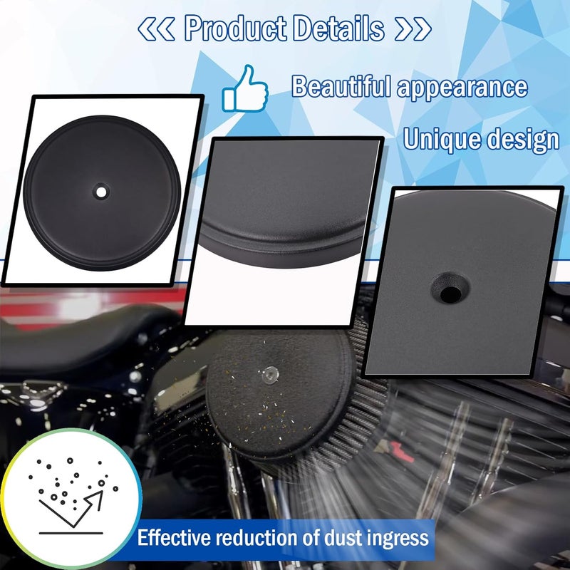 GEATaaT 18-761 Air Cleaner Outer Cover for Billet Sucker and Big Sucker Stage, Black Cover Compatible with Most Harley Davidson Models - Image 4